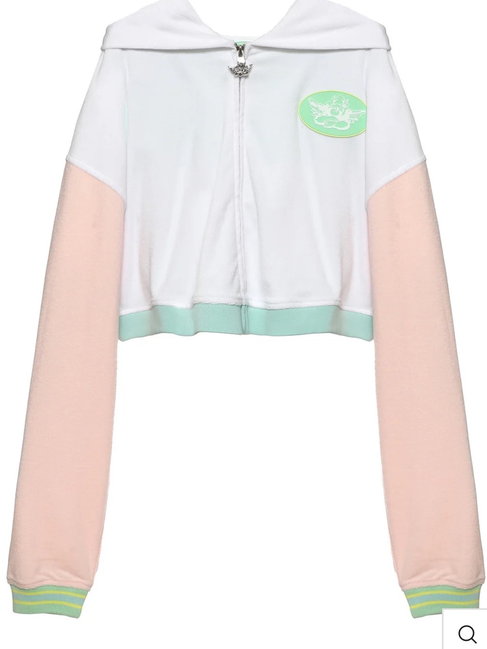 Boys Lie Cropped Multi-Pastel Color Zip Up